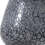 Pebbles Metallic Charcoal Gray Finish Ceramic Table Lamp