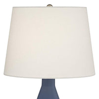 Brooks Regatta Blue Modern Ceramic Accent Table Lamp