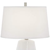 Minas White Glass Modern Table Lamp