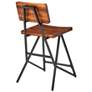 INK+IVY Trestle 23 3/4" Amber Brown Gunmetal Counter Stool