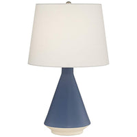 Brooks Regatta Blue Modern Ceramic Accent Table Lamp