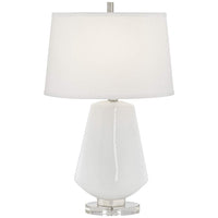 Minas White Glass Modern Table Lamp