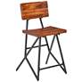 INK+IVY Trestle 23 3/4" Amber Brown Gunmetal Counter Stool