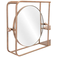 Zuo Thornhill Gold 32 3/4" x 14 1/4" Wall Mirror with Shelf