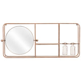Zuo Thornhill Gold 32 3/4" x 14 1/4" Wall Mirror with Shelf
