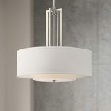 Possini Euro Triplicate 24"W Semi Gloss Black Drum Pendant Light