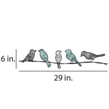 Eangee Birds On A Wire 29" Wide Green Capiz Shell Wall Art
