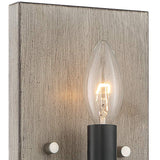 Rawson Ridge 5" Wide Aged Silverwood and Coal Wall Light