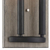 Rawson Ridge 7 1/2" Wide Aged Silverwood and Coal Wall Light