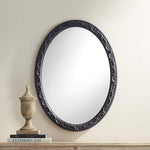 Carmody Dark Navy 22 3/4" x 30 1/2" Oval Wall Mirror