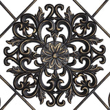 Black and Distressed Wood 36 3/4 x 57" High Filigree Screen Wall Art