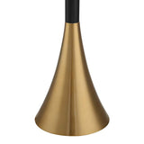 Possini Euro Piazza Antique Brass and Black Torchiere Floor Lamp