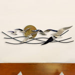 Winged Surfers 47" Wide Indoor - Outdoor Metal Wall Art