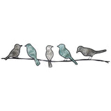 Eangee Birds On A Wire 29" Wide Green Capiz Shell Wall Art