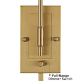 Possini Euro Cartwright Antique Brass Plug-In Wall Lamp w/ Vine Cord Cover