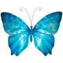 Eangee Butterfly 18" Wide Sea Blue Capiz Shell Wall Decor