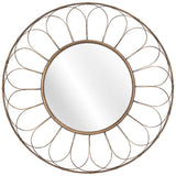 Zuo Alida Gold 33" Round Decorative Wall Mirror