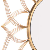 Zuo Flower Gold 26 3/4" Round Wall Mirror