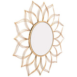 Zuo Flower Gold 26 3/4" Round Wall Mirror