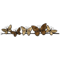 Butterflies On A Wire 28"W Brown Capiz Shell Wall Decor