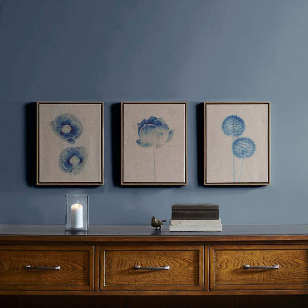 Blue Print Botanicals 14" High 3-Piece Canvas Wall Art Set