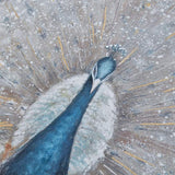 Gilded Peacock 27" Square Canvas Wall Art