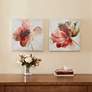 Lovely Blooms 24" Square 2-Piece Canvas Wall Art Set