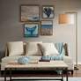 Seascape 4-Piece Gel Coat Framed Canvas Wall Art Set