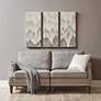 Sterling Mist 35" High 3-Piece Canvas Wall Art Set