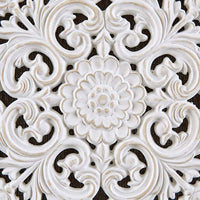 White Mandala Trinity 12" 3-Piece 3D Canvas Wall Art Set