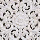 White Mandala Trinity 12" 3-Piece 3D Canvas Wall Art Set
