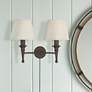 Braidy Bronze 2-Light Plug-In Wall Sconce