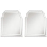 Possini Lila Frameless 20" x 24" Arch Headboard Mirrors Set of 2