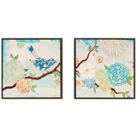 Blooming Florals 12" Square 2-Piece Framed Wall Art Set