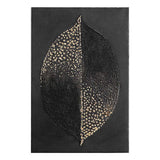 Charcoal Leaf 35 1/2" High Canvas Wall Art