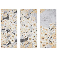 Gleeful Bloom Yellow 35" High 3-Piece Canvas Wall Art Set