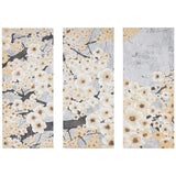Gleeful Bloom Yellow 35" High 3-Piece Canvas Wall Art Set