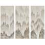Sterling Mist 35" High 3-Piece Canvas Wall Art Set