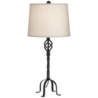 Iron Scroll Rustic Traditional Table Lamp