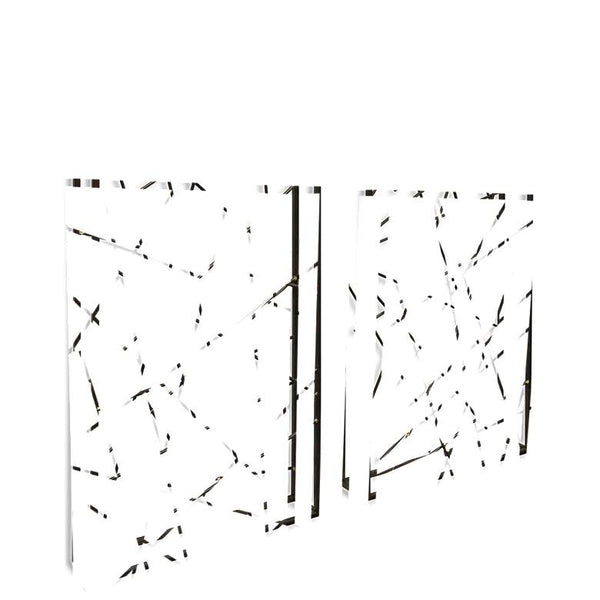 Contemporary Metal Wall Sculptures - Set Of 2