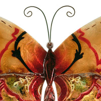 Eangee Butterfly 12"W Gold and Red Capiz Shell Wall Decor