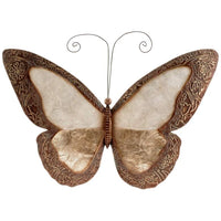 Eangee Butterfly 17" Wide Earthtoned Capiz Shell Wall Decor