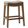 Nomad 27" Linen Fabric Saddle Counter Stool
