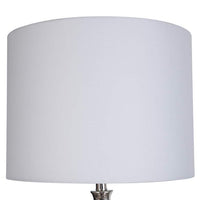 Toroco Mercury Glass Table Lamp with Polished Steel Accents