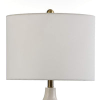 Bristol Ivory Dimpled Molded Vase Table Lamp