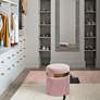 Melody Round Blush Tasseled Ottoman