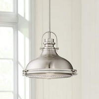 Verndale 11 1/2"W Brushed Nickel Industrial Mini Pendant