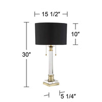 Vienna Full Spectrum Stephan Crystal Column Table Lamp