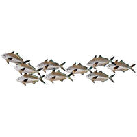 Sardine School Swimming Left 36" Wide Metal Wall Art