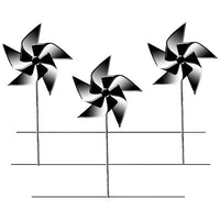 Pinwheel Trio 30" High Metal Wall Art